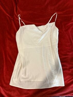 ANTONIO MELANI White Satin Spaghetti-Strap Cami